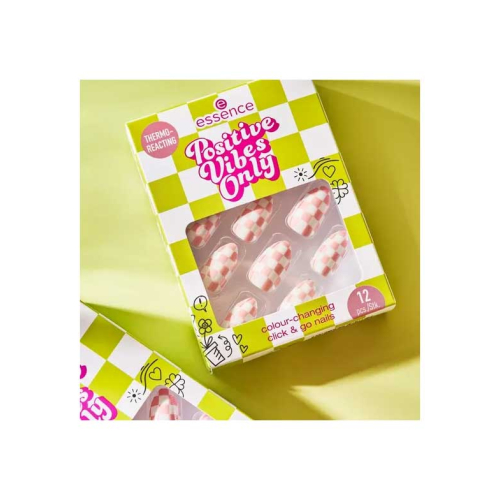 essence - *Positive Vibes Only* - Unghie finte termoreattive Click & Go