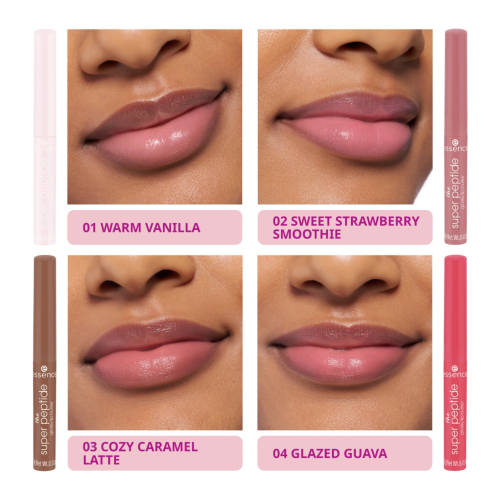 essence - Set di balsami per le labbra The Super Peptide Glossy