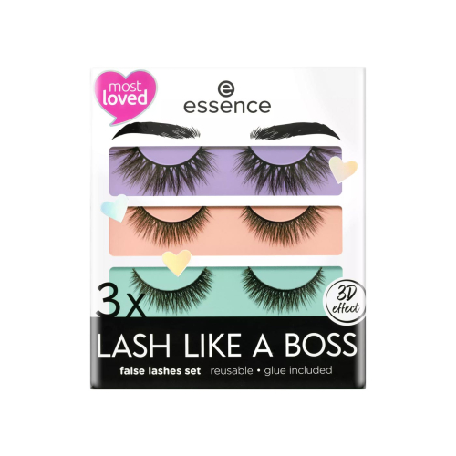 essence - Set di ciglia finte 3 x Lash Like A Boss - 01: My most loved lashes