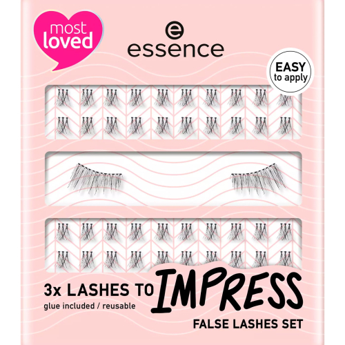 Essence - Set di ciglia finte 3x Lashes to Impress - 01: Hey Pretty Lashes!