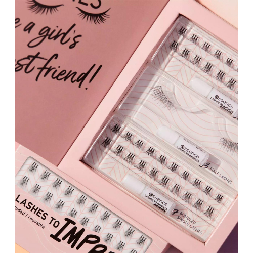 Essence - Set di ciglia finte 3x Lashes to Impress - 01: Hey Pretty Lashes!