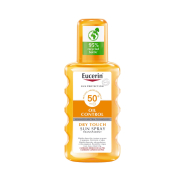 Eucerin - Crema solare spray trasparente per il corpo Oil Control SPF50+ - Tocco asciutto
