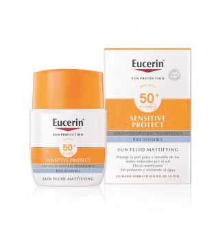 Eucerin - Sensitive Protect SPF50+ crema solare fluida opacizzante