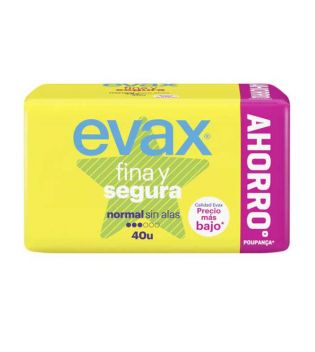 Evax - Pad normale senza alette Fina y Segura - 40 unità