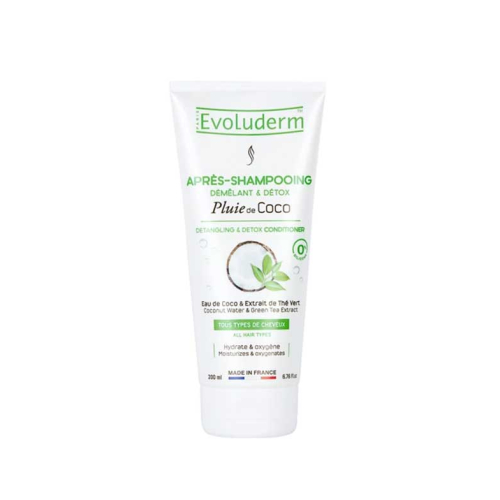 Evoluderm - Balsamo detossinante Pluie de Coco 200ml - Tutti i tipi di capelli