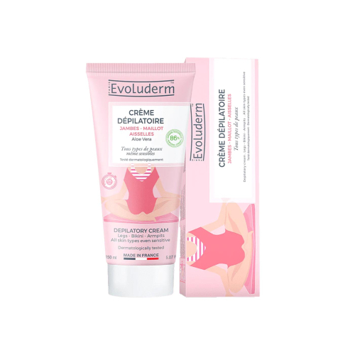 Evoluderm - Crema depilatoria con aloe vera - Gambe, ascelle e inguine
