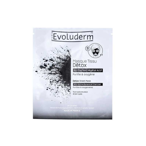 Evoluderm - Maschera viso detox - Carbone vegetale attivo