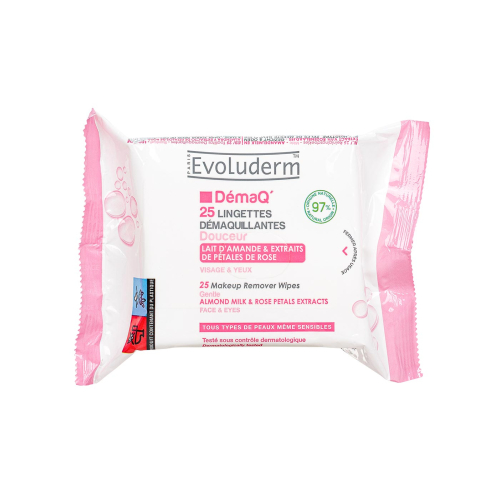 Evoluderm - Salviettine struccanti morbide 25 pz - Tutti i tipi di pelle