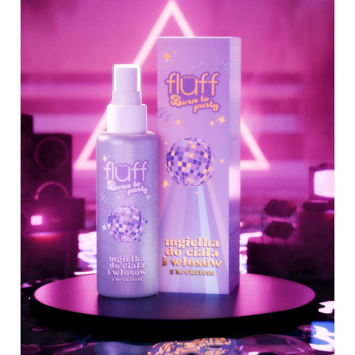 Fluff - *Born to Party* - Spray glitterato per corpo e capelli