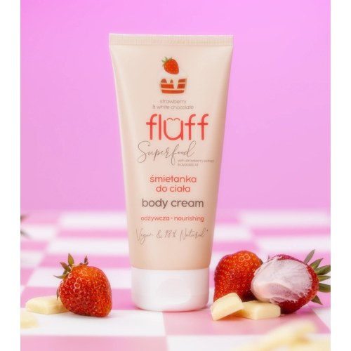Fluff - Superfood Crema Corpo - Fragole e cioccolato bianco