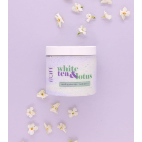 Fluff - Scrub corpo - White Tea & Lotosu