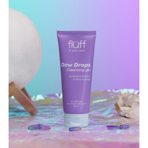 Fluff - *In Your Soul* - Gel detergente viso con estratto di ametista e niacinamide Dew Drops