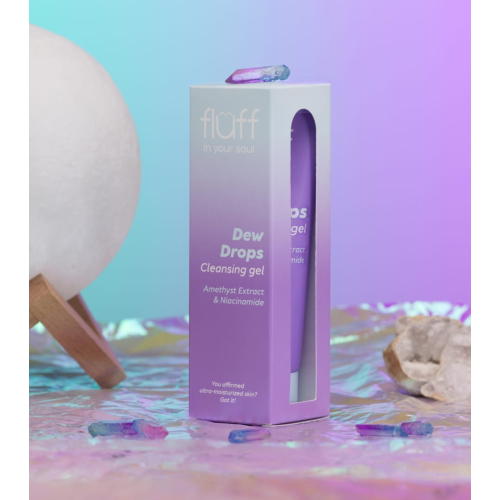Fluff - *In Your Soul* - Gel detergente viso con estratto di ametista e niacinamide Dew Drops