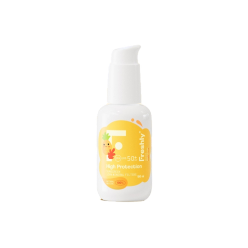 Freshly Cosmetics - Crema solare per bambini SPF50+ High Protetion