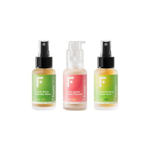 Freshly Cosmetics - Set detergente viso da viaggio Mini Cleanser Trio