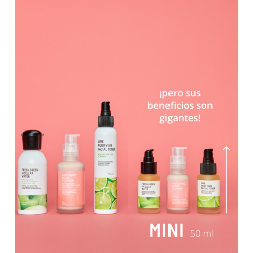 Freshly Cosmetics - Set detergente viso da viaggio Mini Cleanser Trio