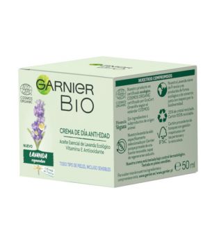 Garnier BIO - Crema Giorno Anti-Età Rigenerante Oli Essenziali di Lavanda e Argan Ecologici e Vitamina E