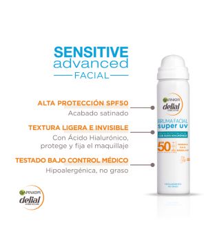 Garnier - Spray viso idratante Delial Sensitive Advanced SPF 50