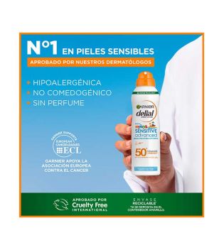 Garnier - Nebbia protettiva antisabbia Sensitive Advanced Delial FPS50+ Ceramide Protect