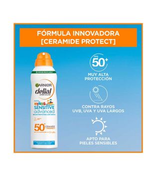Garnier - Nebbia protettiva antisabbia Sensitive Advanced Delial FPS50+ Ceramide Protect
