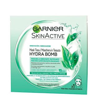 Garnier - Maschera in tessuto Hydra Bomb - Pelli da miste a grasse