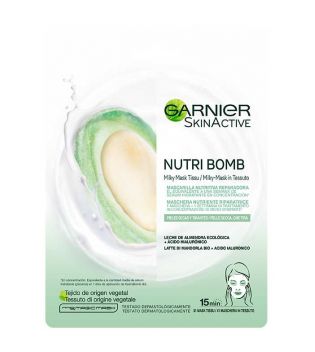 Garnier - Maschera viso nutriente e riparatrice Nutri Bomb - Latte di mandorle