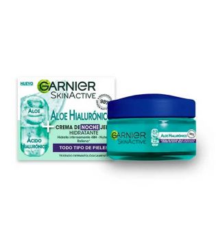 Garnier - *Skin Active* - Crema da notte gelatinosa idratante all'aloe ialuronico - Tutti i tipi di pelle