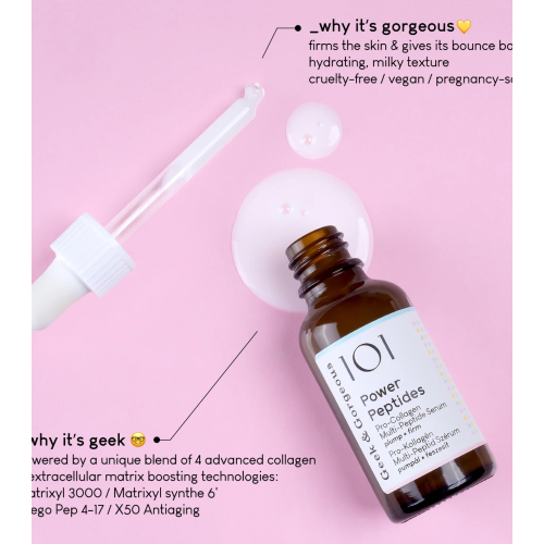 Geek & Gorgeous - Siero multi-peptide Power Peptide - Tutti i tipi di pelle