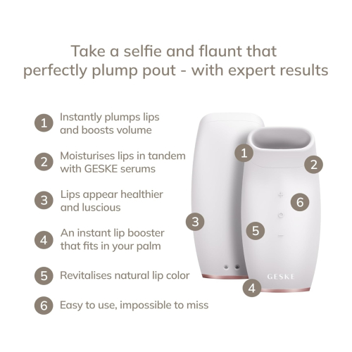 GESKE - Dispositivo rimpolpante per labbra 6 in 1 - White Rose
