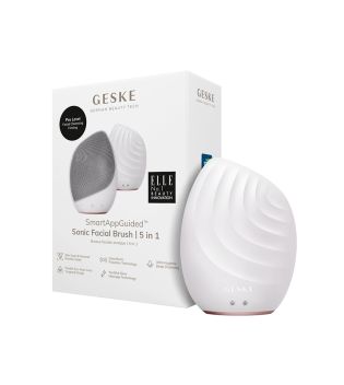 GESKE - Sonic Spazzola massaggiante e per la pulizia del viso 5 in 1 - Bianco oro rosa