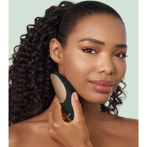GESKE - Spazzola per la pulizia del viso e massaggiatore Sonic Thermo 6 in 1 - Oro nero