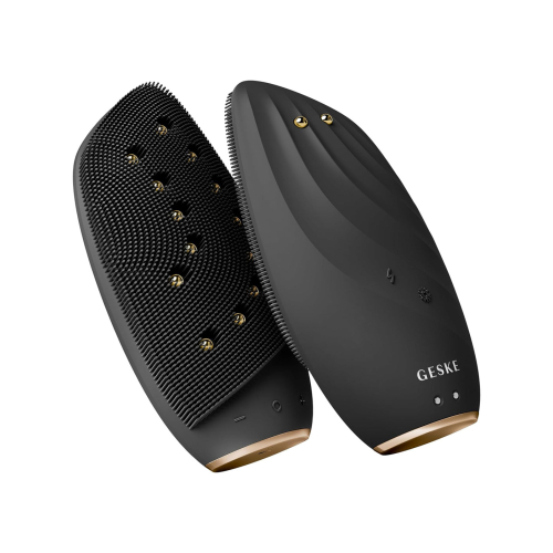 GESKE - Spazzola per la pulizia e il massaggio del viso Sonic Thermo Face-Lifter 8 in 1 - Nero Oro
