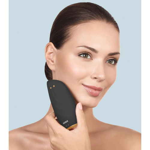 GESKE - Spazzola per la pulizia e il massaggio del viso Sonic Thermo Face-Lifter 8 in 1 - Nero Oro