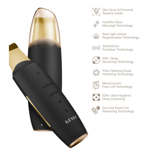 GESKE - Detergente MicroCurrent Skin Scrubber & Blackhead Remover 9 en 1  - Nero Oro