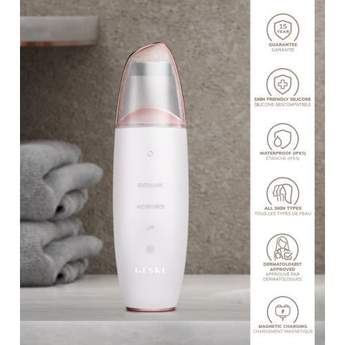 GESKE - Detergente MicroCurrent Skin Scrubber & Blackhead Remover 9 in 1 - Bianco oro rosa
