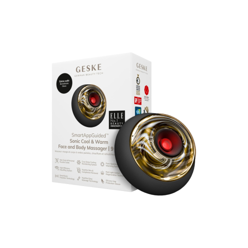GESKE - Massaggiatore viso e corpo 9 in 1 Sonic Warm & Cool - Black Gold