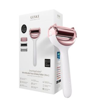 GESKE - Rullo viso e corpo con microaghi 9 in 1 - Bianco oro rosa