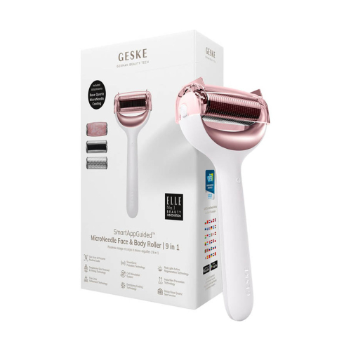 GESKE - Rullo viso e corpo con microaghi 9 in 1 - Bianco oro rosa