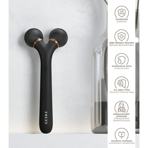 GESKE - Rullo facciale sonico 4 in 1 - Oro nero