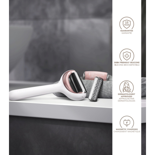 GESKE - Rullo viso e corpo con microaghi 9 in 1 - Bianco oro rosa