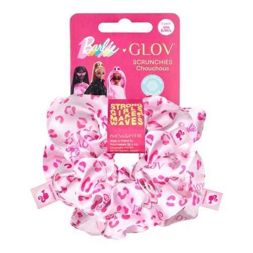 GLOV - *Barbie* - Confezione da 3 elastici - Pink Panther