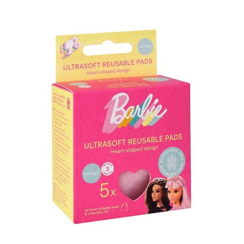 GLOV - *Barbie* - Set di dischetti struccanti riutilizzabili Heart shaped