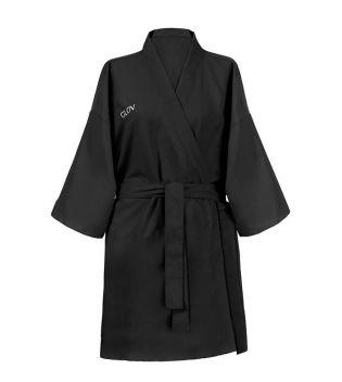 GLOV - Accappatoio in spugna ultra assorbente Kimono Style - nero