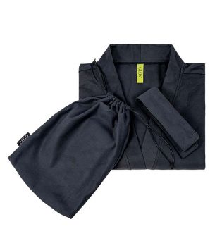 GLOV - Accappatoio in spugna ultra assorbente Kimono Style - nero