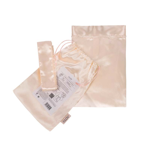 GLOV - Vestaglia in raso Kimono Style - Champagne