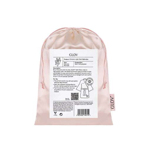 GLOV - Vestaglia in raso Kimono Style - Champagne