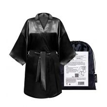 GLOV - Abito in raso Kimono Style - nero