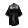 GLOV - Abito in raso Kimono Style - nero