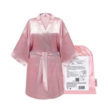 GLOV - Abito in raso Kimono Style - rosa