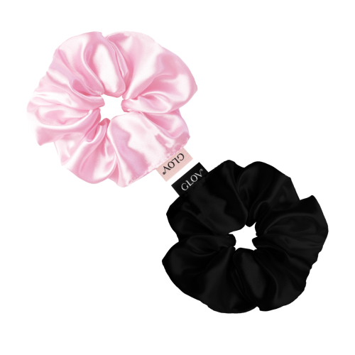 GLOV - Confezione da 2 elastici Satin Scrunchies taglia M